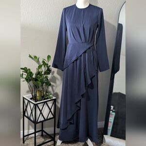 Elegant Navy Blue Maxi Dress